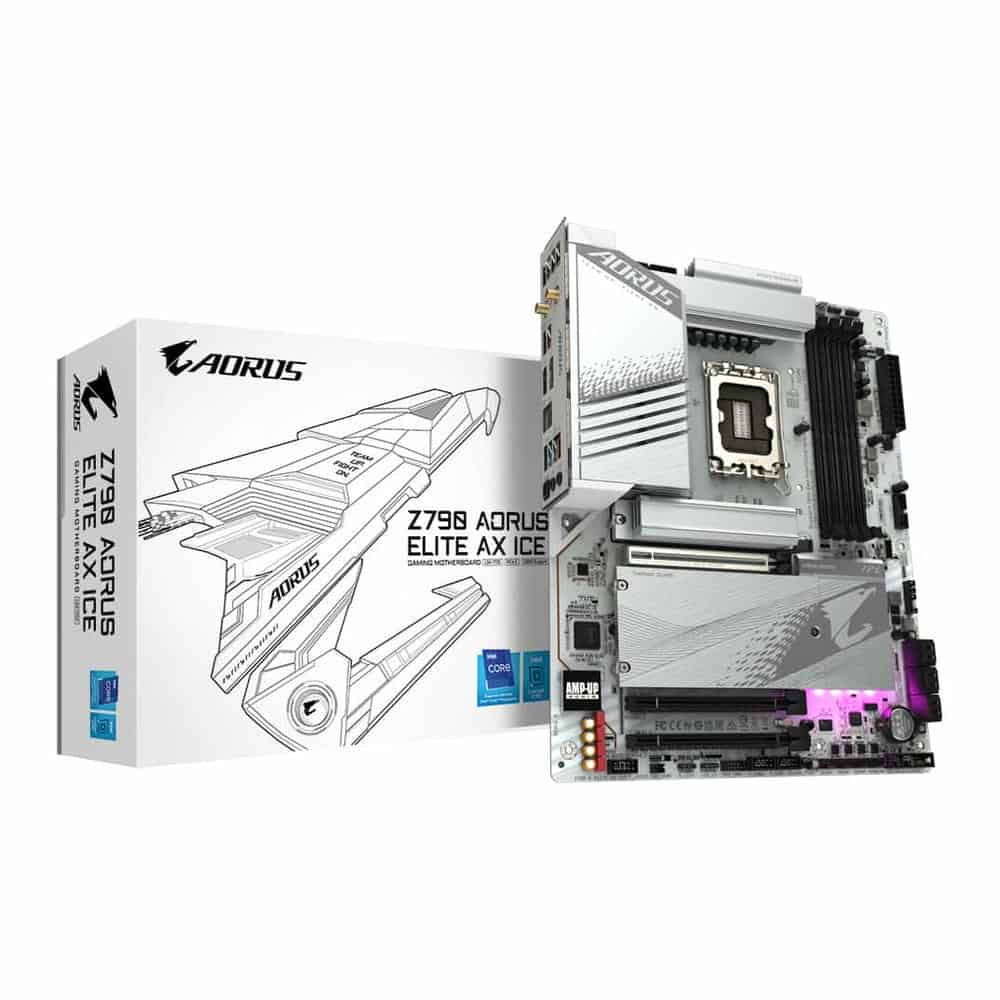 Gigabyte Intel Z790 AORUS ELITE AX ICE PCIe 5.0 ATX Refurbished Motherboard